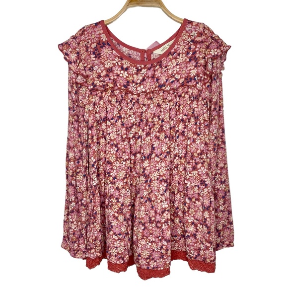 Matilda Jane Just Imagine Alma Floral Ruffle Top - Picture 10 of 10